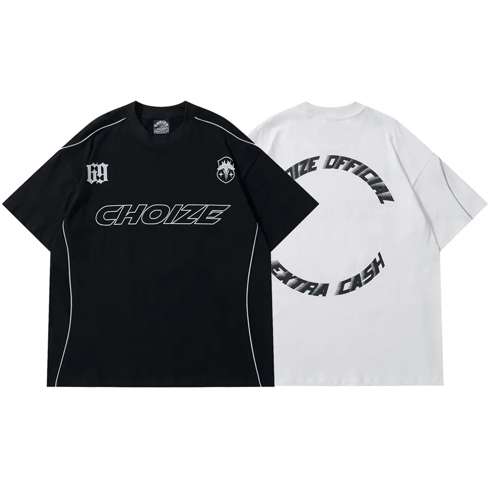 “CHOIZE” Oversized Reflective Shirt