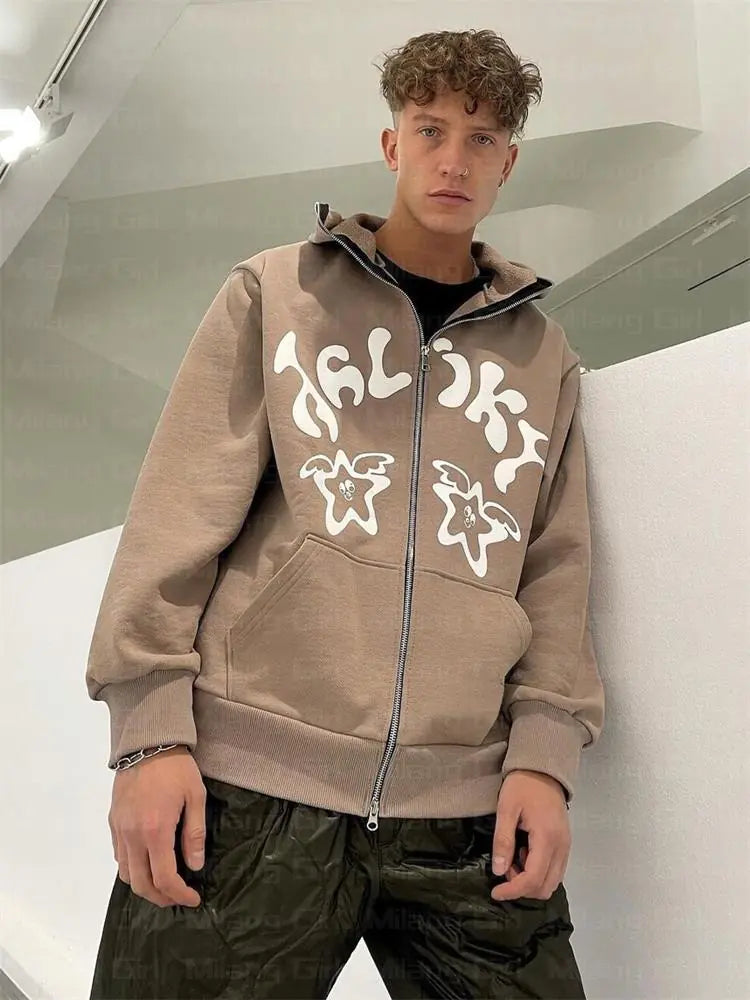 “1400KDW” Khaki Hoodie