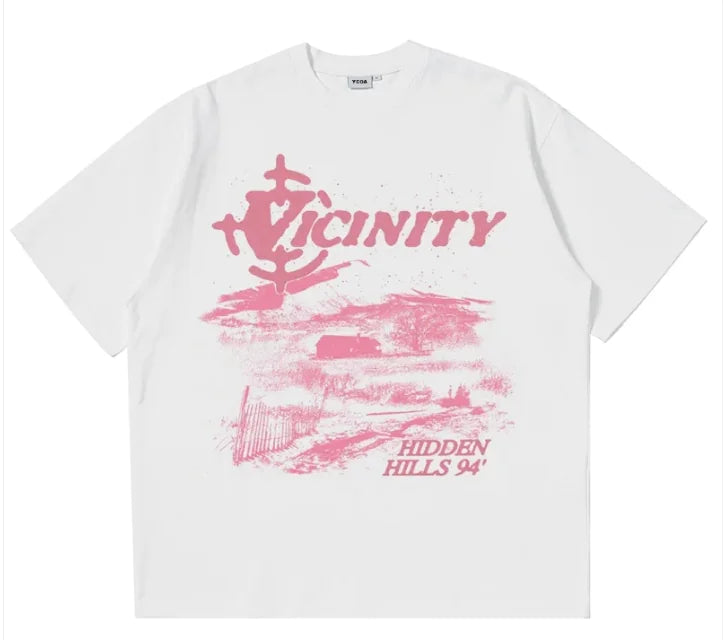 “VICINITY” Men's T-Shirts Oversized