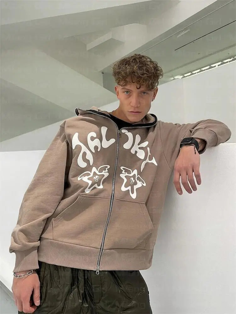 “1400KDW” Khaki Hoodie